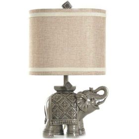 Elephant Table Lamp;  Gray