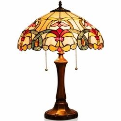 Tiffany-Style Victorian 2-Light Table Lamp with 16" Stained Shade