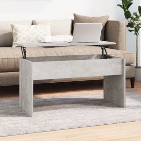 Coffee Table Concrete Gray 40.2"x19.9"x20.7" Engineered Wood