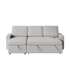 85.8" Pull Out Sleeper Sofa L-Shaped Couch Convertible Sofa Bed with Storage Chaise And Storage Racks,With USB Port And T-pyce Port