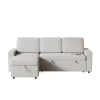 85.8" Pull Out Sleeper Sofa L-Shaped Couch Convertible Sofa Bed with Storage Chaise And Storage Racks,With USB Port And T-pyce Port