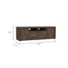 Brock Rectangle 2-Door TV Stand Dark Walnut