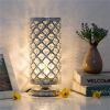 Crystal Table Lamps - Set of 2 with Clear Crystal Lamp Shade;  Silver