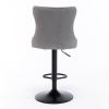 Furniture,Swivel Velvet Barstools Adjusatble Seat Height from 25-33 Inch,17.7 inch base, Modern Upholstered Bar Stools with Backs Comfortable Tufted f