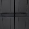 Outdoor Storage Cabinet Black 38.2"x14.6"x65" PP