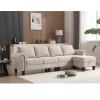 [NEW ARRIVED] [VIDEO PROVIDED] Convertible Sectional Sofa with Storage,L-shaped sofa,Four-seater sofa,Modern Linen Fabric Sectional Couches for Living