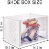 12 piece transparent white stackable shoe box, shoe box organizer, sports shoe storage drawer(No shipments on weekends, banned from Amazon)