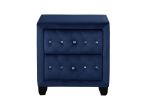 Hazel Queen 4 Pc Bedroom Set Made With Wood In Blue Color