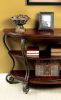 Traditional Style Brown Cherry 1pc Sofa Table Open Bottom Shelf Ornate Design Living Room Furniture