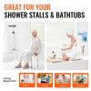 VEVOR Shower Chair, Shower Seat with Back, Adjustable Height Shower Stool, Shower Chair for Inside Shower Bathtub, Non-slip Bathroom Bench Bath Chair