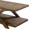 Transitional 3pc Table set Occasional Tables Living Room 1x Coffee Table And 2x End Tables Plank Style Top Antique Light Oak