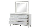 Crystal king 5 Pc Storage Wood Bedroom Set finished in White