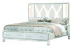 Crystal king 5 Pc Storage Wood Bedroom Set finished in White