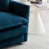 Free Combination Modular Sofa Free,4 Seater Sofa Comfy Chenille Fabric,Sectional Sofa Couch, Blue Chenille