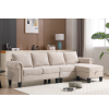 [NEW ARRIVED] [VIDEO PROVIDED] Convertible Sectional Sofa with Storage,L-shaped sofa,Four-seater sofa,Modern Linen Fabric Sectional Couches for Living