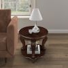 Living Room Coffee Table Set, Coffee Table & Two End Side Table 3-Piece Set for Office, Living Room, Apartment, Small Space, Easy Assembly, Cherry(col