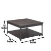 Prescott - Lift-Top Square Cocktail Table - Brown