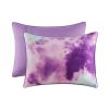 Watercolor Tie Dye Printed Comforter Set with Throw Pillow