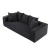 88.97 inch Soft Corduroy Upholstery Streamlined Design sofa with 5 Pillows, Ample and Cozy 3 Seater Couch for Modern Spaces for Living room,office BLA