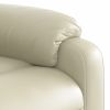 Electric Stand up Massage Recliner Chair Cream Faux Leather