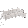 [NEW ARRIVED] [VIDEO PROVIDED] Convertible Sectional Sofa with Storage,L-shaped sofa,Four-seater sofa,Modern Linen Fabric Sectional Couches for Living