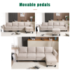 [NEW ARRIVED] [VIDEO PROVIDED] Convertible Sectional Sofa with Storage,L-shaped sofa,Four-seater sofa,Modern Linen Fabric Sectional Couches for Living