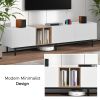 Modern TV Stand for 80'' TV with 3 Doors, Media Console Table, Entertainment Center with Large Storage Cabinet for Living Room, Bedroom