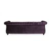 Luxurious 3-Seater Purple Velvet Sofa, Classic Design with Modern Elegance, Perfect for Sophisticated and Stylish Living Rooms, Plush Comfort and Dura