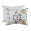 4 Piece Floral Comforter Set with Throw Pillow