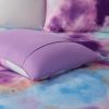 Watercolor Tie Dye Printed Comforter Set with Throw Pillow