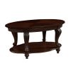 Living Room Coffee Table Set, Coffee Table & Two End Side Table 3-Piece Set for Office, Living Room, Apartment, Small Space, Easy Assembly, Cherry(col