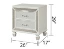 Crystal king 5 Pc Storage Wood Bedroom Set finished in White