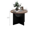 35 Inch Modern Retro Round Coffee Table for Living Room and Bedroom