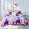 Watercolor Tie Dye Printed Comforter Set with Throw Pillow