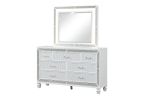 Crystal king 5 Pc Storage Wood Bedroom Set finished in White