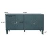 Stylish and Functional 4-Door Storage Cabinet with Pine Legs and MDF, for Living Room Bedroom,and Kitchen, Olive Green, Forest Green, Blue