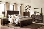 Solid Transitional Style Bedroom 1pc Dresser of 9 Drawers Driftwood Charcoal Finish Wooden Furniture Traditional Framing