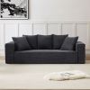 88.97 inch Soft Corduroy Upholstery Streamlined Design sofa with 5 Pillows, Ample and Cozy 3 Seater Couch for Modern Spaces for Living room,office BLA