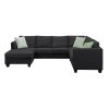 [VIDEO provided] 112*87" Sectional Sofa Couches Living Room Sets, 7 Seats Modular Sectional Sofa with Ottoman, L Shape Fabric Sofa Corner Couch Set wi