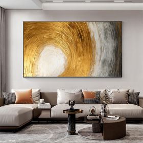 Hand Painted Oil Painting Abstract Gold Texture Oil Painting on Canvas Original Minimalist Art Golden Decor Custom Painting Living Room Home Decor (style: 1, size: 40x80cm)