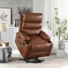 21"seat width,large size Electric Power Lift Recliner Chair Sofa for Elderly, 8 point vibration Massage and lumber heat, Remote Control, Side Pockets