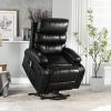 21"seat width,large size Electric Power Lift Recliner Chair Sofa for Elderly, 8 point vibration Massage and lumber heat, Remote Control, Side Pockets