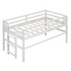 Wood Twin Size Loft Bed with Side Ladder