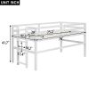 Wood Twin Size Loft Bed with Side Ladder