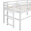 Wood Twin Size Loft Bed with Side Ladder