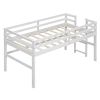 Wood Twin Size Loft Bed with Side Ladder