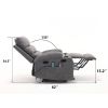 21"seat width,large size Electric Power Lift Recliner Chair Sofa for Elderly, 8 point vibration Massage and lumber heat, Remote Control, Side Pockets