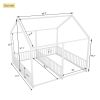 Metal Twin Size House Platform Beds, Two Shared Beds