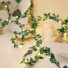 6.56ft/9.84ft/16.4ft LED Green Rattan; Copper Wire Light String; DIY Simulation Garland; Wedding Festival Decoration Flashing Light String