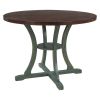 5-Piece Round Dining Table and 4 Fabric Chairs with Special-shaped Table Legs and Storage Shelf